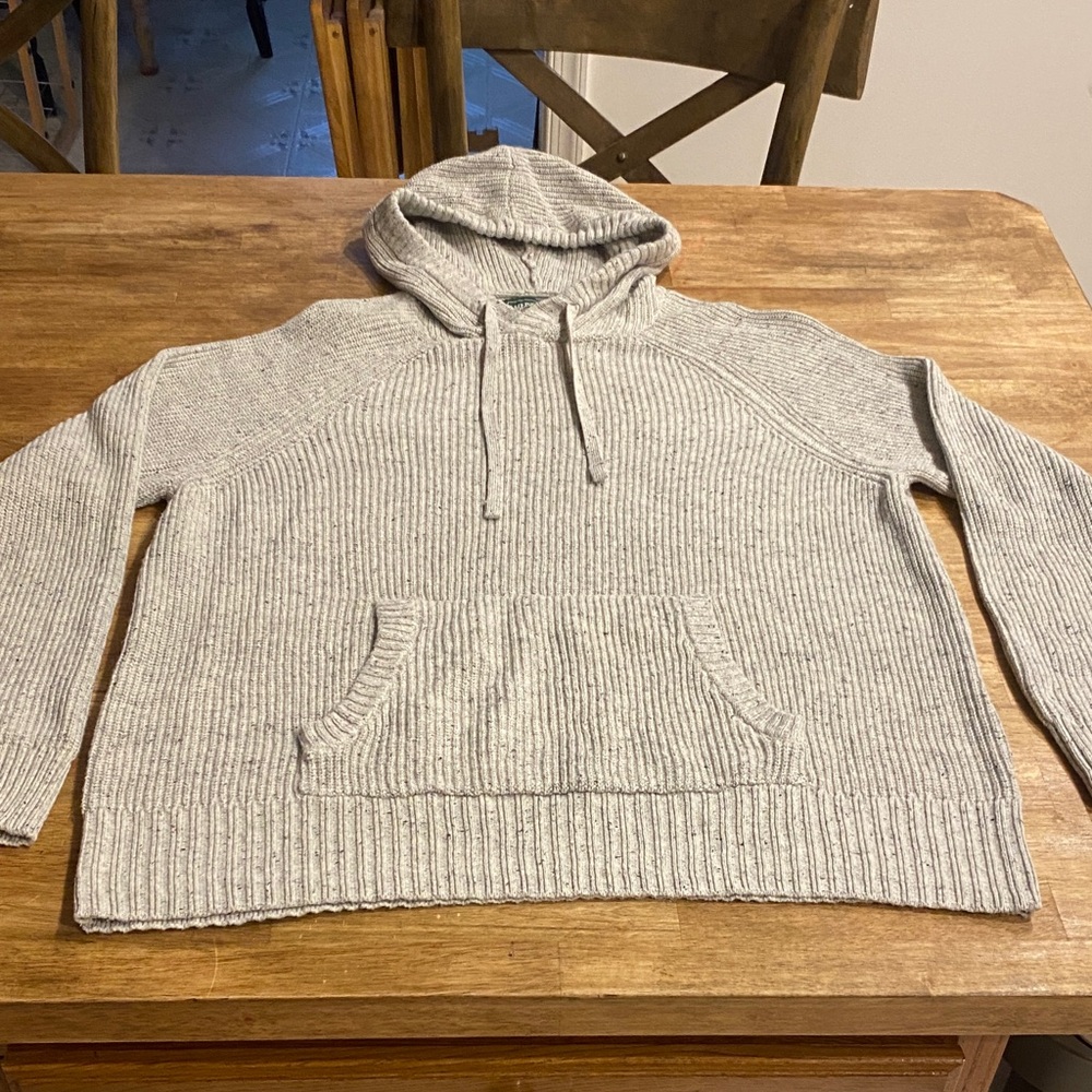 American Eagle Outfitters Light Gray Knit Sweater
